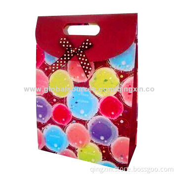 Die-cut Paper Gift Bag for Gift Packaging, Various Designs and Sizes Available